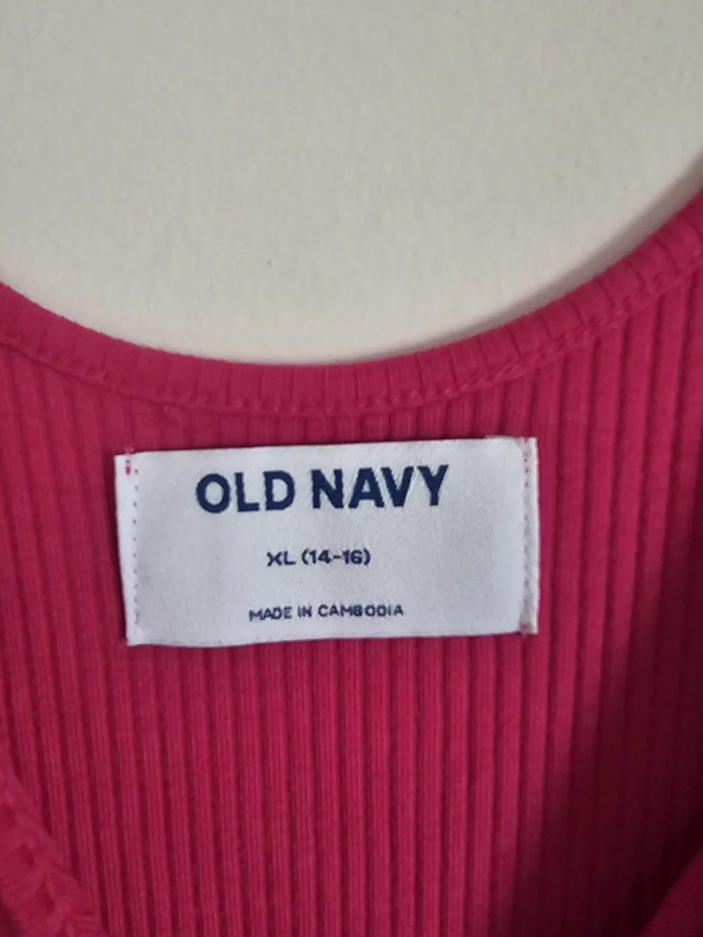 Old Navy Hot Pink Ribbed Short Sleeve Dress